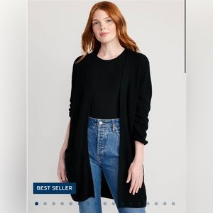 Old Navy Textured Long-Line Open-Front Sweater